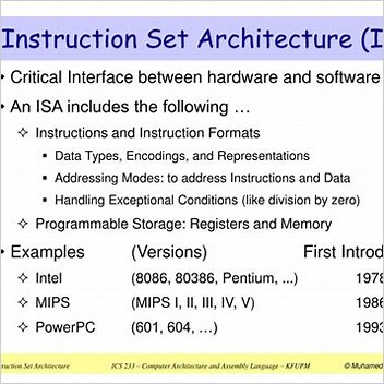 Arc Processor Instruction Set Architectures